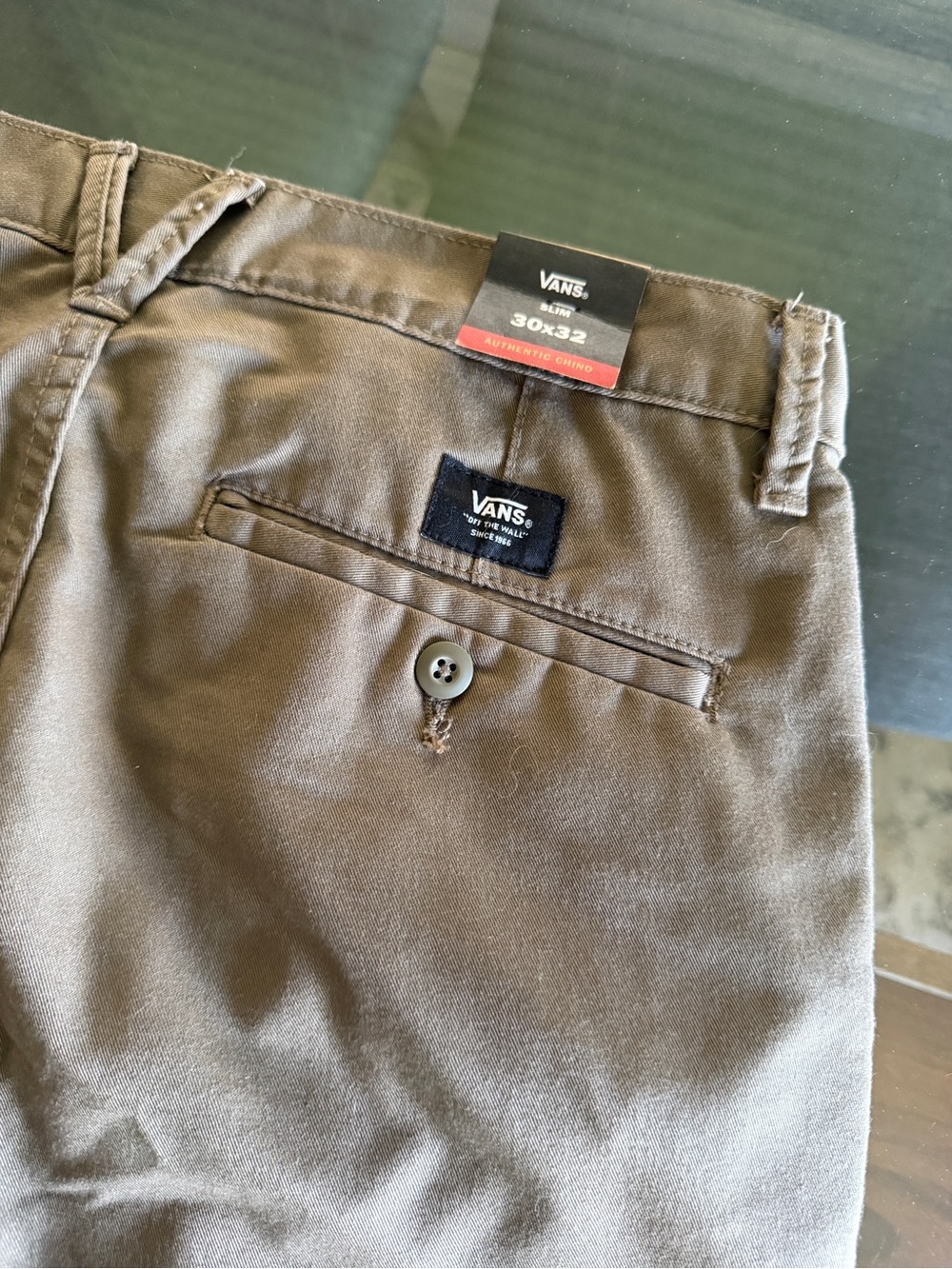 Vans Men's Chino Pants in Olive Brown